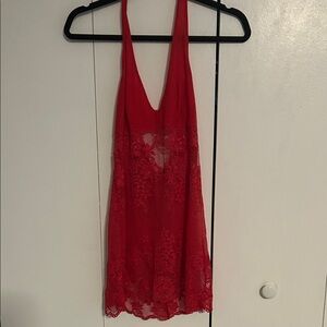 Victoria's Secret Red Lace Chemise